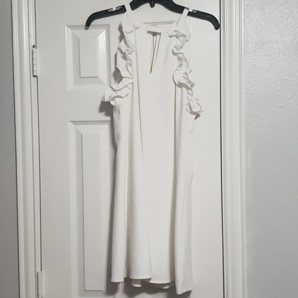 Ruffle sleeve dress-Ivory (worn once) - Picture 1 of 3